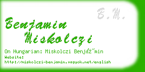 benjamin miskolczi business card